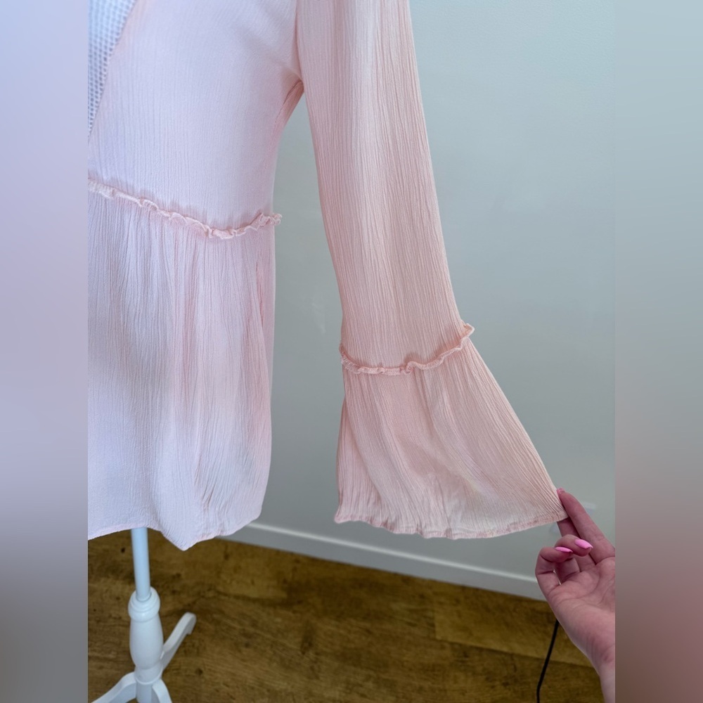 Dex Babydoll Ethereal Y2K Top Size Medium Boho Victorian Romantic Milkmaid - Picture 3 of 9